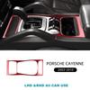 Real Soft Carbon Fiber Sticker For Porsche Cayenne 2003 2004 2005 2006 2007 2008 2009 2010 Gear Shift Panel Interior Accessories