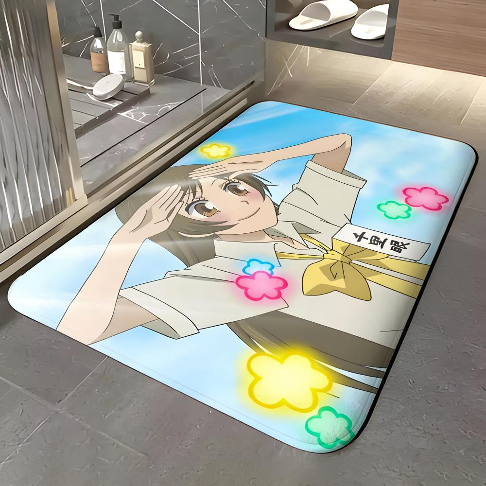 anime K-Kamisama Kiss Floor Mat Soft Flannel Entrance Door Mat Non Slip Absorbent Bathroom Bedroom Floor Rug