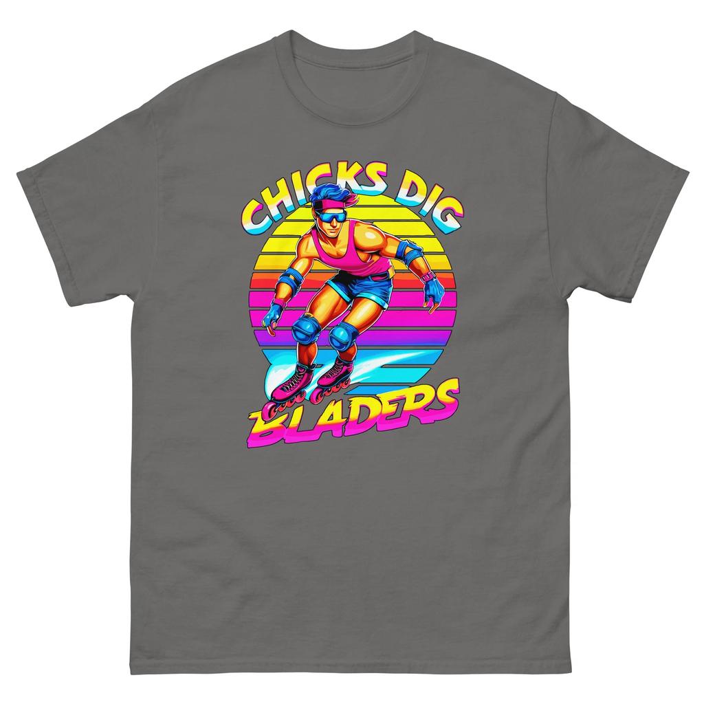 Chicks Dig Bladers T-shirt, Funny Rollerblading T-shirt, Making Fun