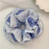 Aesthetic Scrunchies Elastic Multilayer Lace Hair Rope Wedding Party Beach Headwear Big Buns Hair Elastic Check Hairtie