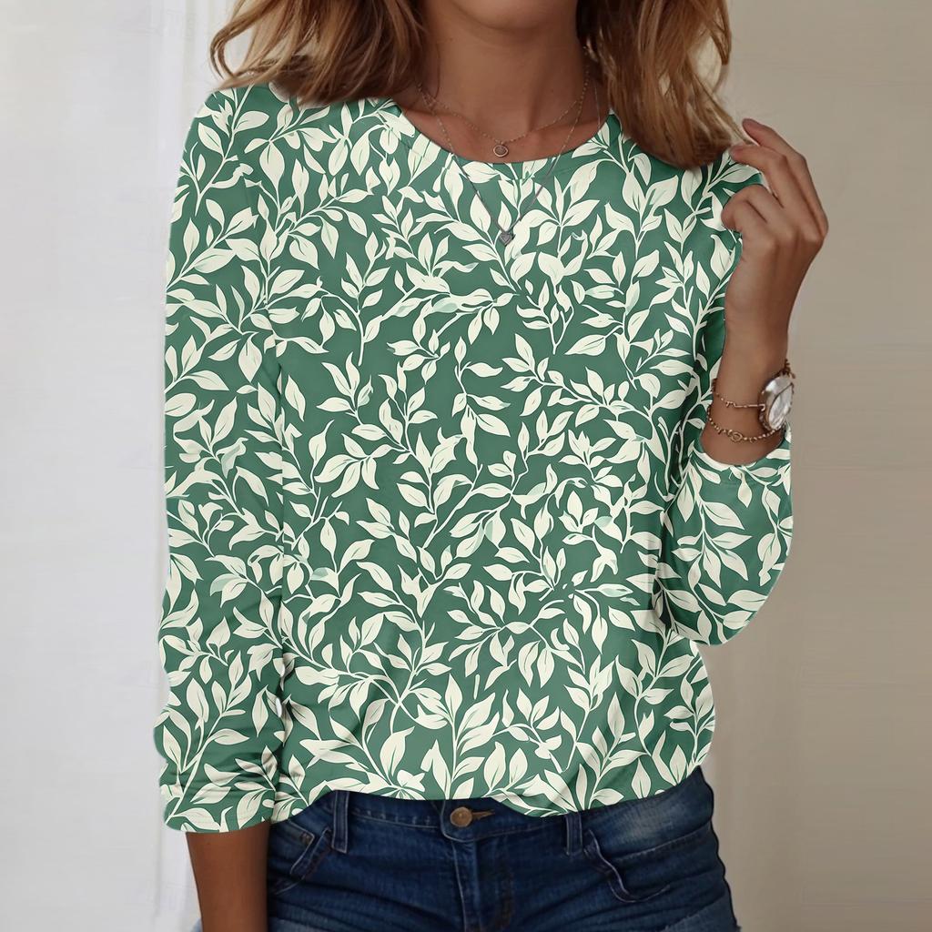 Рубашки с длинным рукавом для женщин, милые футболки с графическим принтом, блузки, повседневные базовые топы больших размеров, пуловеры