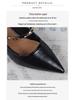 2025 Autumn Black Leather Mary Jane Shoes: Versatile, Pointed Toe, Low-Cut, Low Block Heel, Comfortable, Elegant for Women