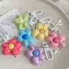 Cute Color Flower Pendant Keychains Car Key Ring For Women Girls Bag Decoration