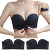Strapless Stringless Bra To Stay In Place Even When Triple To the Beautiful Breasts and High Highly Tube Inner Bust Lift 2 [APIKIE] Bra, [Measured