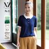 Женский трикотажный топ с коротким рукавом Muzi из смесовой ткани Tencel