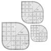 Acrylic Sewing Quilting Ruler 1pc Multi-Sizes Available Corner Cutting Template Ruler Non-Slip Quilting Ruler