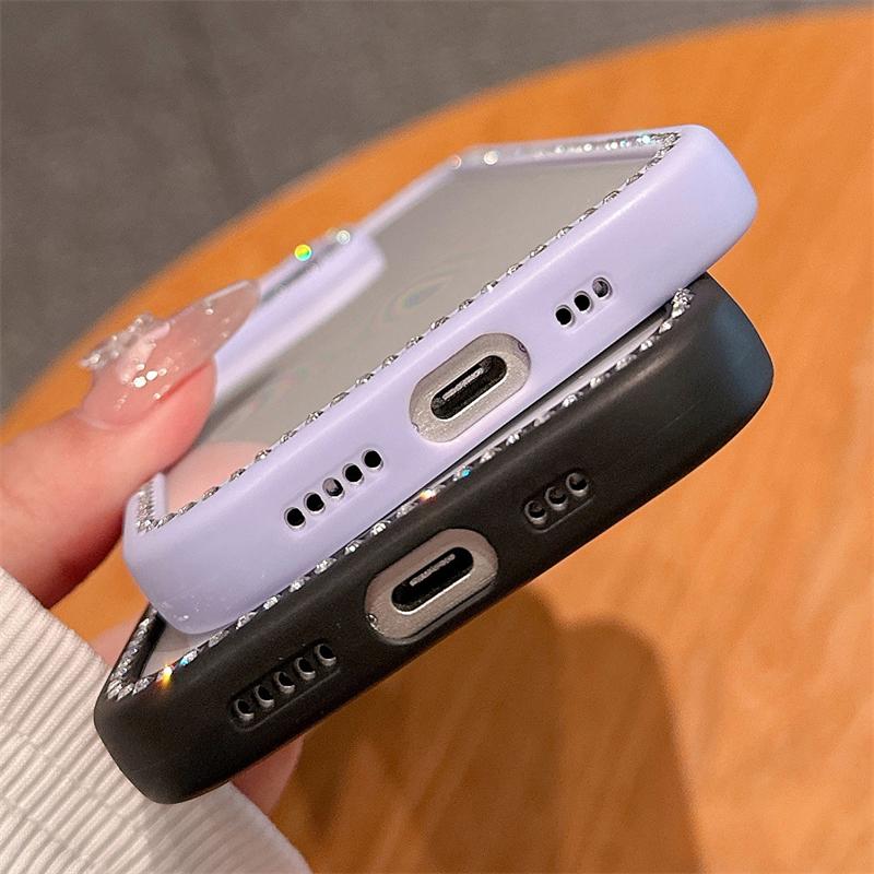 Чехлы с блестками и бриллиантами для iPhone 16, 13, 12, 11 Pro Max, прозрачные стразы, чехол для iPhone 15, 14, Pro Max, 16 Plus