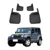 4PCS Splash Guards Mudguards Compatible with Jeep Wrangler JK 2007 2008 2009 2010 2011 2012 2013 2014 2015 2016 2017 2018