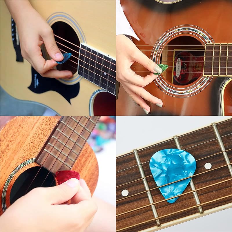 YFFSFDC гитарный медиатор набор из 30 предметов средний электрогитара акустическая гитара струнные инструменты толщина 0,71 мм начинающий Для практики цветной