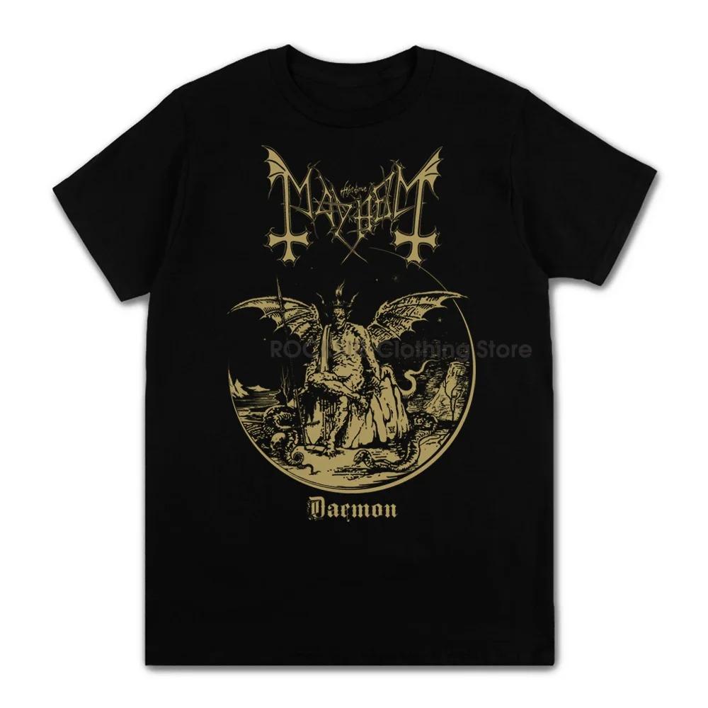 Рэпер Mayhem Death Metal Крутая футболка Мужская Женская Футболки Оверсайз 2022 Лето Короткий Рукав Мода Хлопковые Футболки Топы XS-3XL
