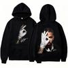 Горячая Распродажа Худи Drake ICEMAN для Концерта Хип-Хоп Рэп-Исполнитель Двусторонний Принт Унисекс Длинный Рукав Модный Мягкий Свитшот Свободный Уютный и Универсальный