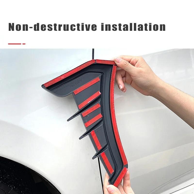 2Pcs Car Side Fender Vent Trim Sticker Air Vent Cover for Jeep Renegade Wrangler JK JL Grand Cherokee Compass Patriot Liberty ALM1