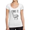 Tee-Shirt Femme Col Rond Decollete Como Te Lama
