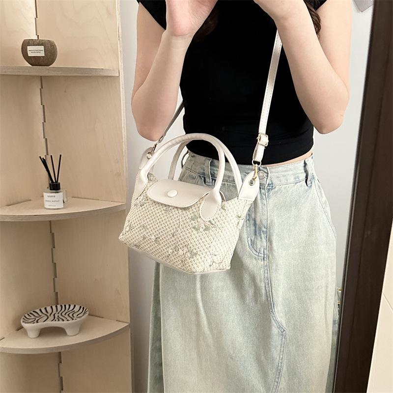 Женская новая красивая пляжная сумка через плечо с плетеной соломенной плетеной сумкой с высоким внешним видом и сумка для отдыха на открытом воздухе