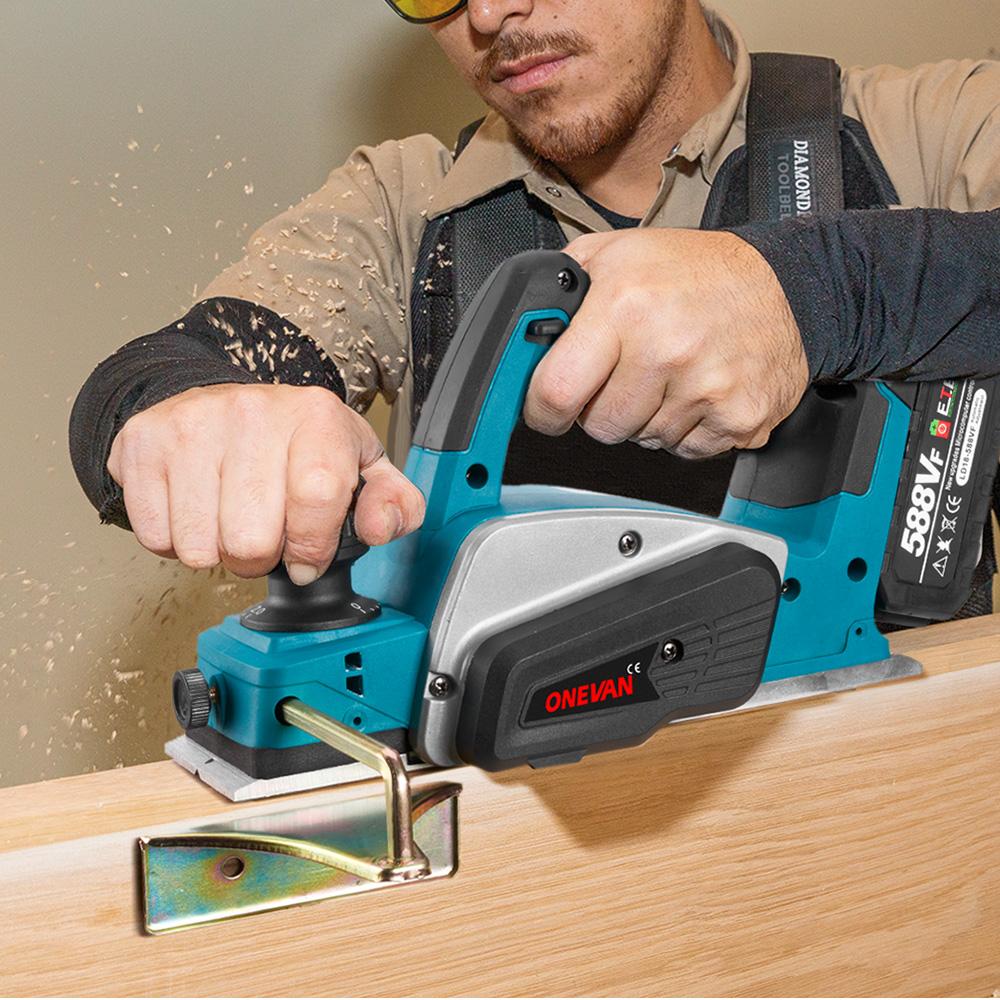 ONEVAN 30000 об/мин беспроводной электрический рубанок бесщеточный электрический фрезер триммер инструмент для резки дерева деревообработка для аккумулятора Makita 18 В