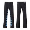 Unisex Streetwear Straight Cut Denim Jeans With Embroidered Patch Vintage Washed Cotton Blend