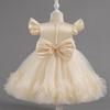 Girls' Baby Sleeveless Dress Short Princess Flower Pink Performance Flying Sleeve Toddler Children's Day Evening Dresses
