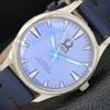 SWISS VINTAGE TITUS HAND-WINDING MENS REFURBISHED SKY BLUE DIAL WATCH A500065-2 R151a-a500065