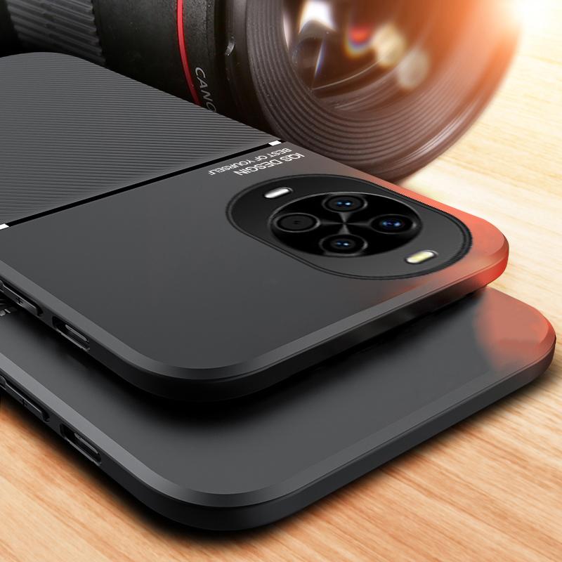 Чехол для Huawei Nova 14 Pro, Грубый Клетчатый Рисунок, Магнитный, Мягкий Силикон, Кожа, Задняя Крышка для Huawei Nova14 Pro