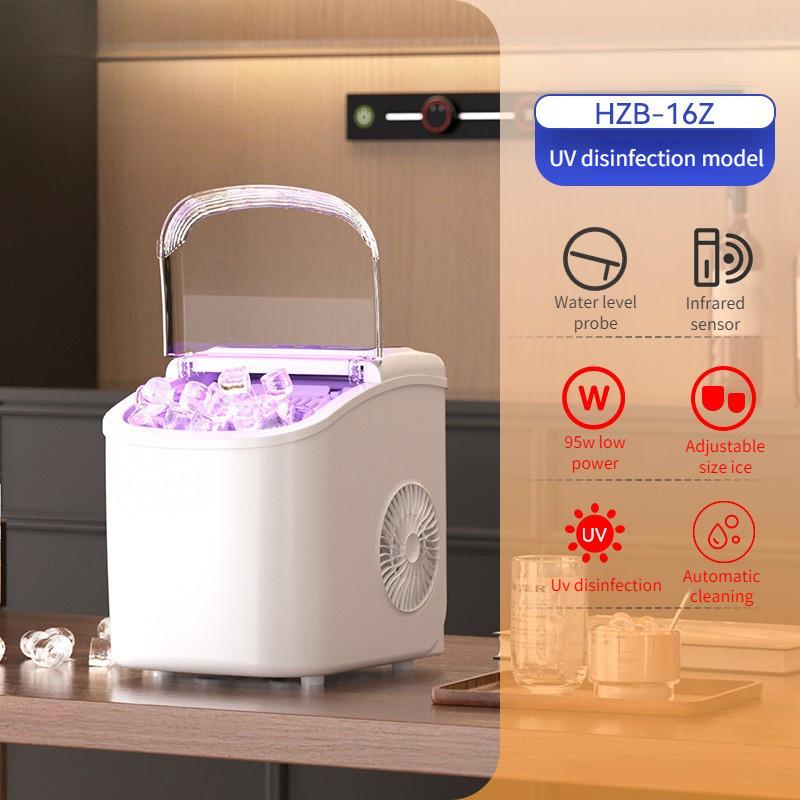 Бытовой автоматический самоочищающийся льдогенератор, бесшумная работа, машина для производства льда, маленький электрический льдогенератор для кубиков льда