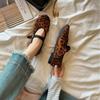 2025 New Autumn and Winter Leopard Print with Flat Bottom Women's Commuting Work Evening Doudou Pregnant Women's Single Shoes
