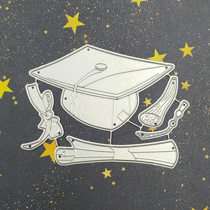 Кепка для докторской степени, металлические стальные режущие штампы, трафареты для скрапбукинга, ремесленные штампы, 3D DIY, изготовление фестивальных карт