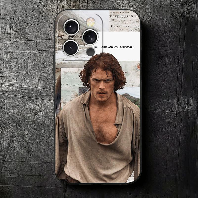 Outlander TV Клэр Мягкий чехол для телефона для iPhone 16 16E 17 Air 15 Pro Max 14 Plus 13 Mini 11 12 7 Черный чехол Задняя крышка