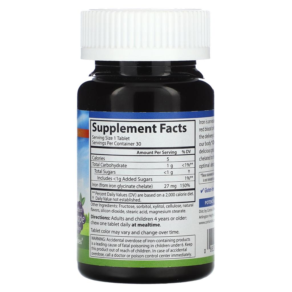 Chew-Iron, Natural Photo Flavor, 27 Mg, 30 Tablets