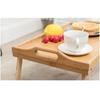 Foldable Legs Foldable Dining Table Bamboo Material Breakfast Serving Tray  Living Room