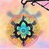 25.4cm Rotating Metal Wind Chime Vibrant Mandala Design Outdoor Hanging Decor for Garden Balcony Patio Creative Gift All Seasons