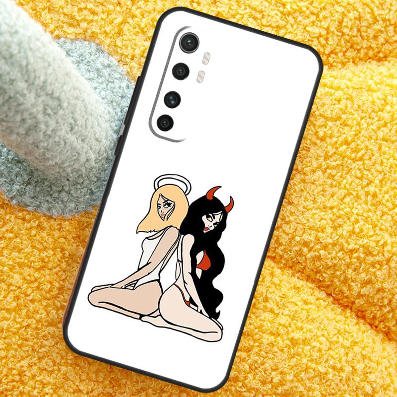 Чехол Девочка Ангел Дьявол Для Xiaomi 15 Ultra 14 13T 14T 15T 17 Pro Max Чехол Для POCO X7 Pro X5 X6 F5 F6 F7 F8