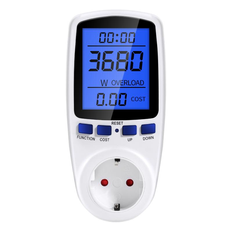 Digital Wattmeter Energy Meter Wattage Electricity Kwh Power Meter LCD Power Meter Outlet Power Analyzer Power Switch EU US UK