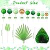 36 Pcs Balls Cake Toppers Palm Leaves Cake Decorations for Birthday Wedding Baby Shower Party Supplies