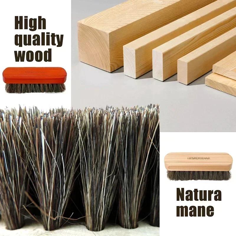 Щетка из натурального конского волоса, деревянная, для полировки и мытья автомобиля, щетка для чистки ручек сидений, приборной панели, крыши, щетка премиум-класса для мытья автомобиля