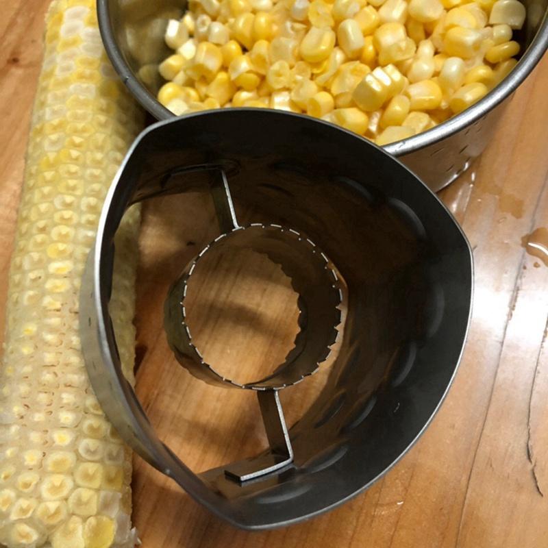 Треугольная овощечистка для кукурузы из нержавеющей стали, нескользящая ручка, молотилка для кукурузы, отделение и очистка зерна кукурузы, инструмент для очистки кукурузы