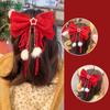 Red Golden Velvet Bow Hair Ornament Christmas New Year Accessories Hair Clips For Women Girls