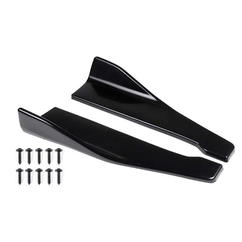 2X48 см задний бампер автомобиля полоса спойлер диффузор сплиттер защита от царапин крылышки из углеродного волокна боковая юбка