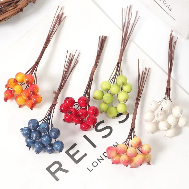 1/3 шт. Букет из рождественских ягод из пенопласта с голубикой, искусственный цветок, DIY украшение для венка для дома, свадебное украшение, подарок в коробке для конфет