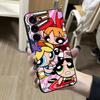Чехол для телефона P-Powerpuffs G-Girls для Samsung S26 S25 S24 FE S23 S22 S21 Plus S20 Ultra Note20Ultra Черный Мягкий