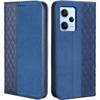 Case - E.F.CONNECTION - For Xiaomi Redmi Note 12 Pro 5G - Luxury Leather Effect - Navy Blue - Scratch Protection