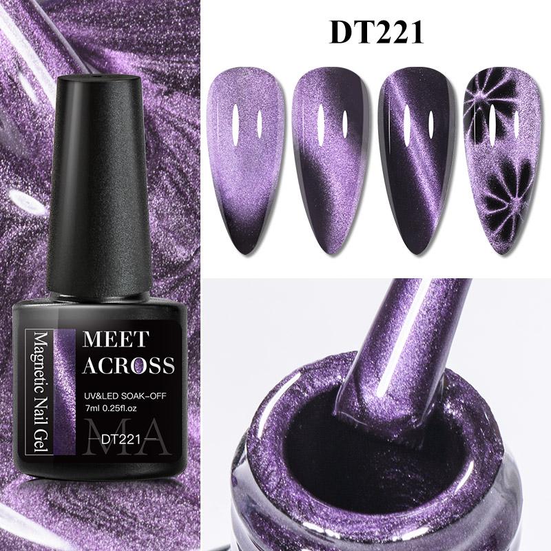 MEET ACROSS 7 мл магнитный гель-лак для ногтей «кошачий глаз» полуперманентный динамический блестящий светоотражающий гель для ногтей замачиваемый УФ-гель лак для дизайна ногтей