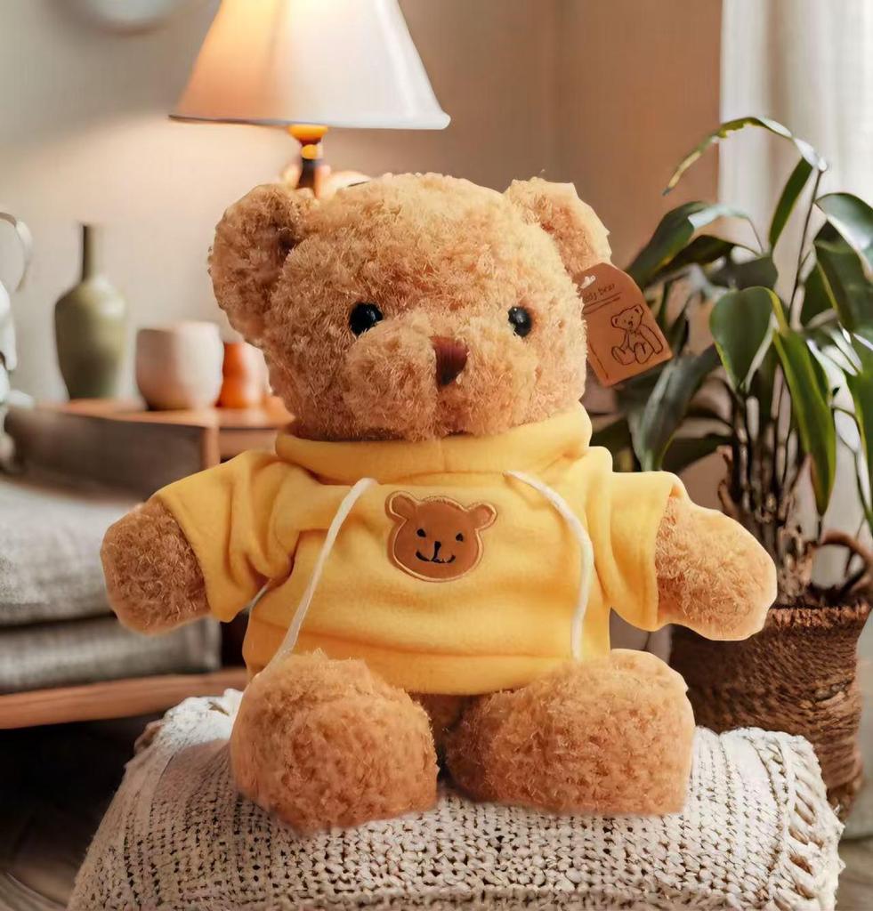 Plush Teddy Bear Gift Set: Birthday Ring Toss Doll & Sweater Bouquet, Perfect for Children's Day