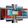 Five Piece Picture Canvas Print Abstraction Colour