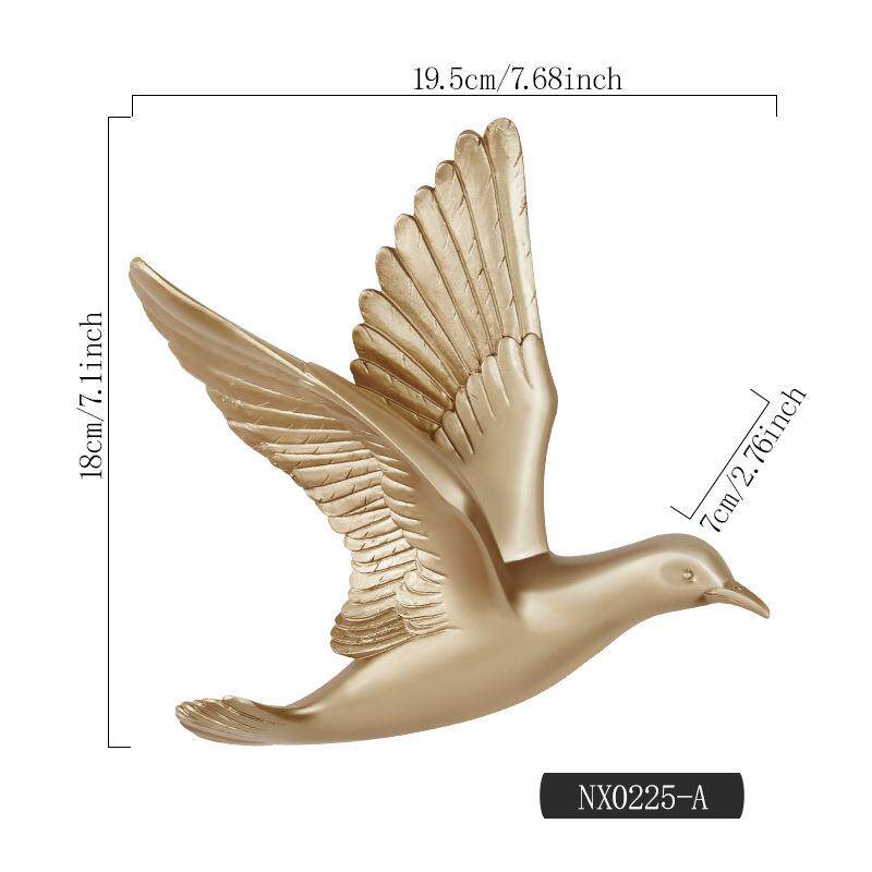 European-style Three-dimensional Bird Wall Decoration Swallow Wall Hanging Abstract Animal Ornaments Home Wall Decoration