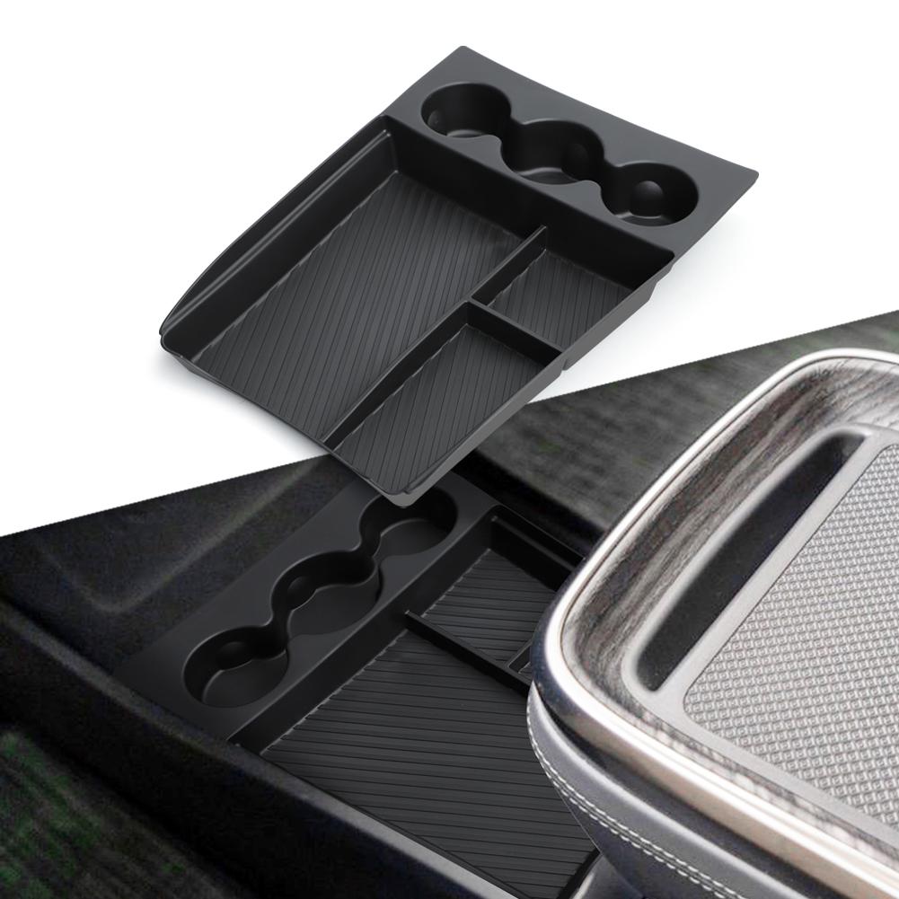 zkfan8 TPE Center Console Lower Layer Storage Box for RIVIAN R1T Car Central Tray Organizer Interior Tidying Practical Auto Accessories
