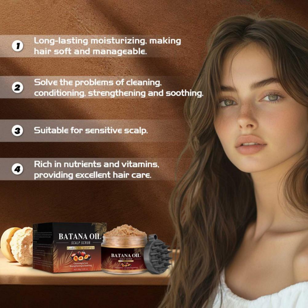Batana Oil Scalp Scrub Clarifying Shampoo Exfoliating Scalp Scrub Promotes Hair Growth