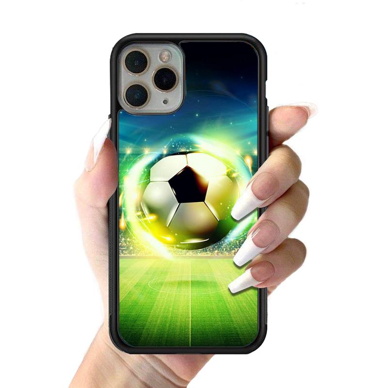 Чехол для телефона «Футбол» Силиконовый чехол из ПК + ТПУ для iPhone 11 12 13 Pro Max 8 7 6 Plus X SE XR Hard Fundas