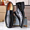 Модные заостренные британские деловые формальные кожаные туфли с выемками для мужчин весна-лето корейская версия модные мужские туфли большого размера