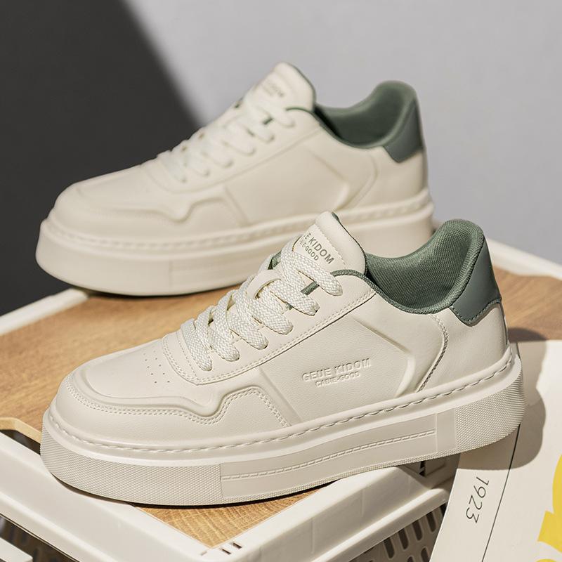 Осень и зима новая работа досуг универсальные на толстой подошве увеличивающие рост мужские кеды повседневная уличная спортивная белая обувь мужская обувь