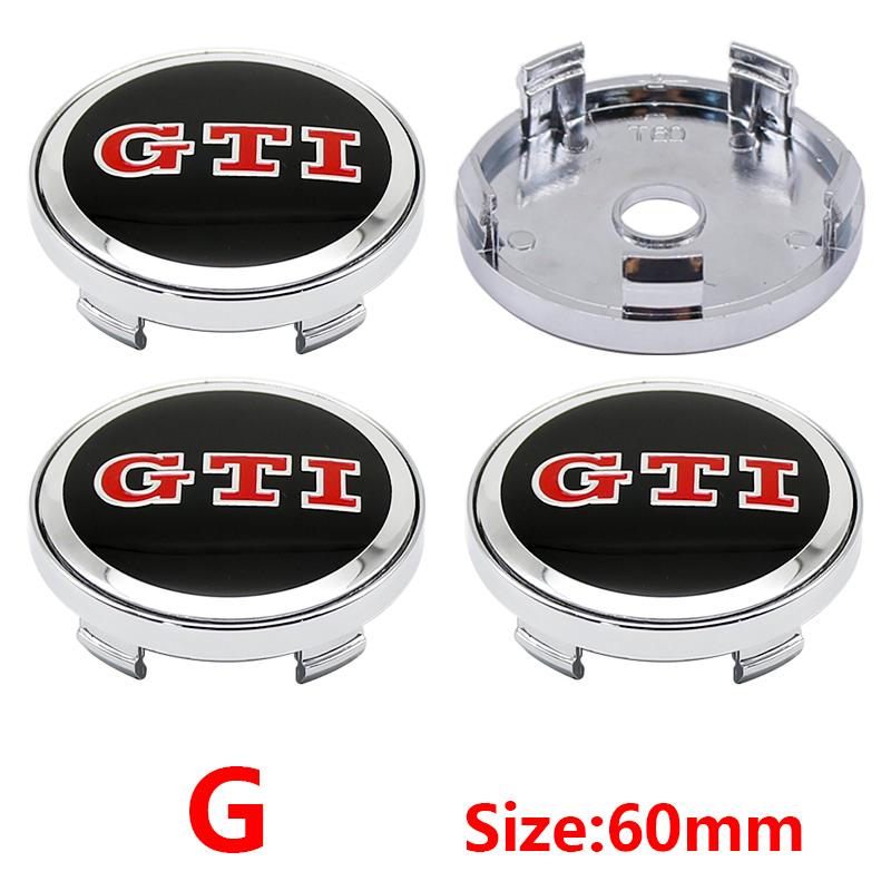 Для VW VOLKSWAGEN Новые 4 шт. 56 мм Наклейка на центр колеса автомобиля 60 мм Колпачок ступицы колеса Аксессуар Для VW golf Passat R Rline GTI